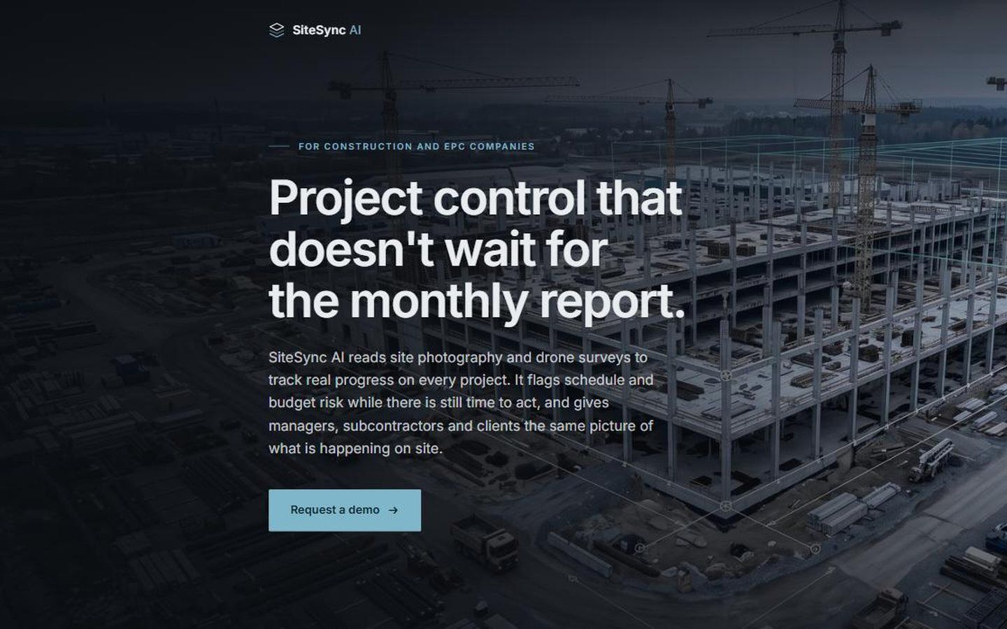 SiteSync AI — naslovna strana